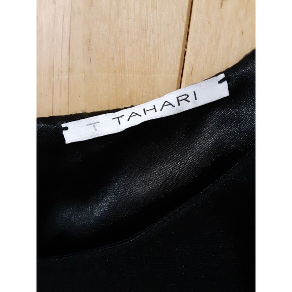 Tahari Dress Womens Size 8 Black Tweed Panel Sheath Round Neck Sleeveless work - Picture 4 of 9